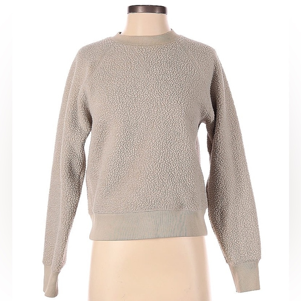 Everlane Heather Oat ReNew Fleece Pullover - S